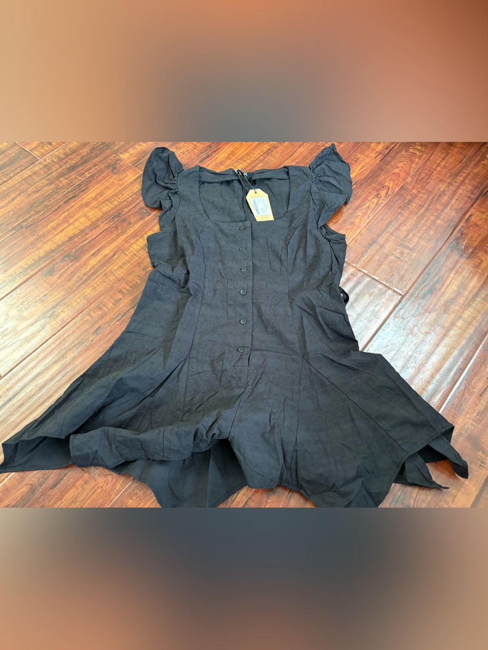 NWT Disturbia Elindra Ruffle Neck Button Up Playsuit / Dress - size 10 - Picture 6 of 10